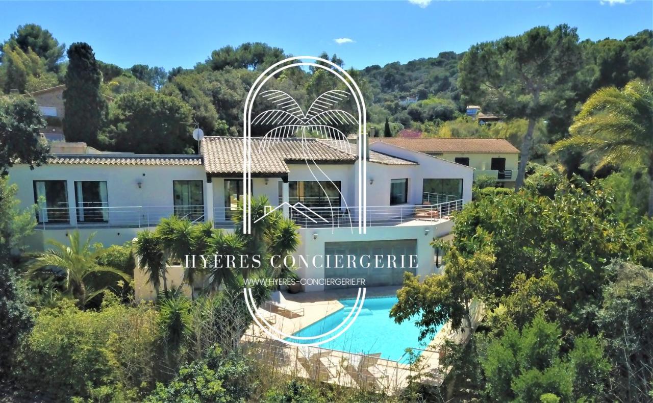 Villa L'Arbanaise Vue Mer Piscine Presqu'Ile Giens By Hc Hyères Eksteriør billede