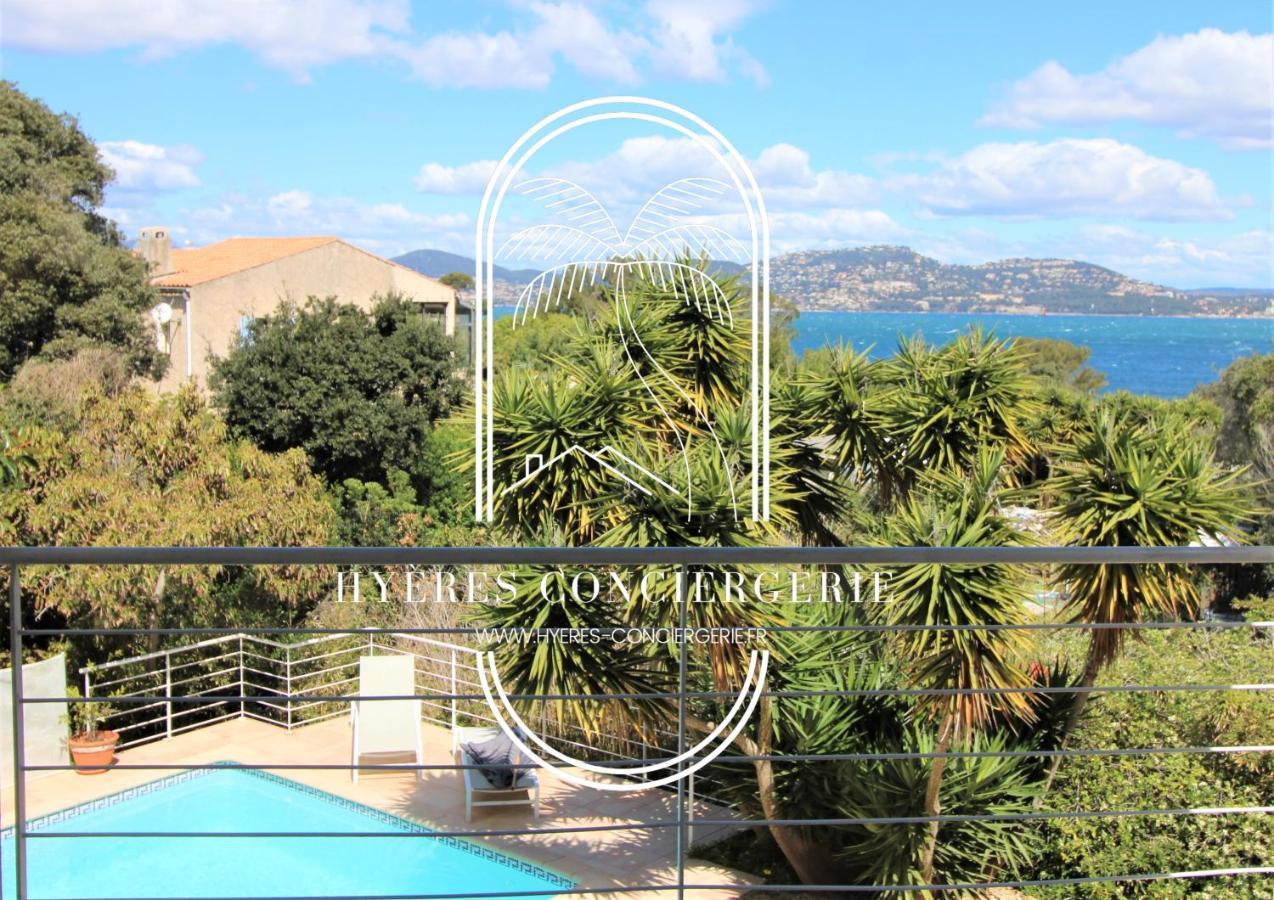 Villa L'Arbanaise Vue Mer Piscine Presqu'Ile Giens By Hc Hyères Eksteriør billede